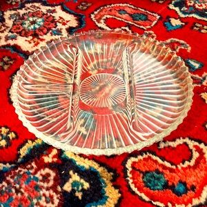 EAPG large divided dish serving plate.collectible